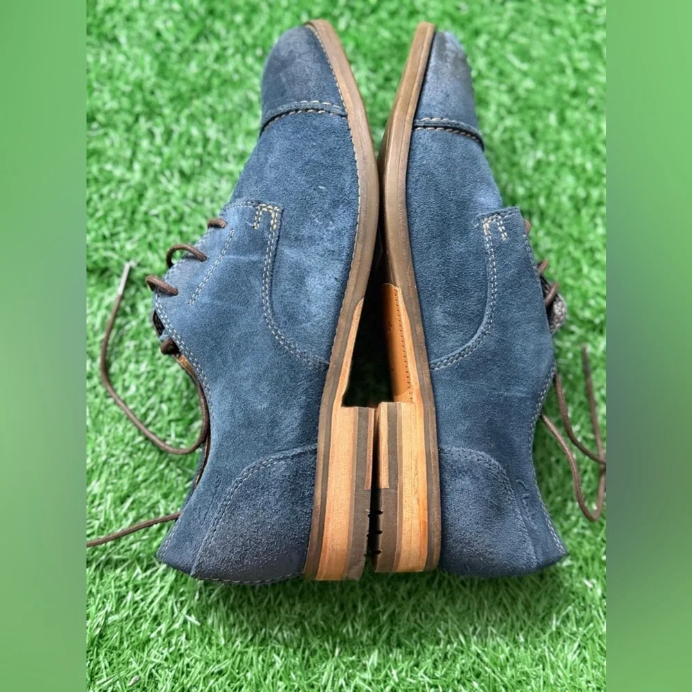 Clarks Men's Navy Suede‎ Oxfords Size 8.5